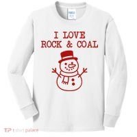 I Love Rock And Coal Christmas Kids Long Sleeve Shirt thumb 0