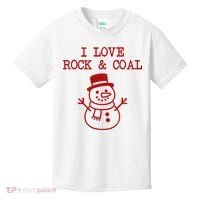 I Love Rock And Coal Christmas Kids T-Shirt thumb 0