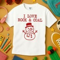 I Love Rock And Coal Christmas Kids T-Shirt thumb 3