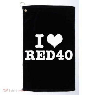 I Love Red 40 Golf Towel