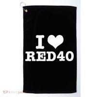 I Love Red 40 Golf Towel thumb 0