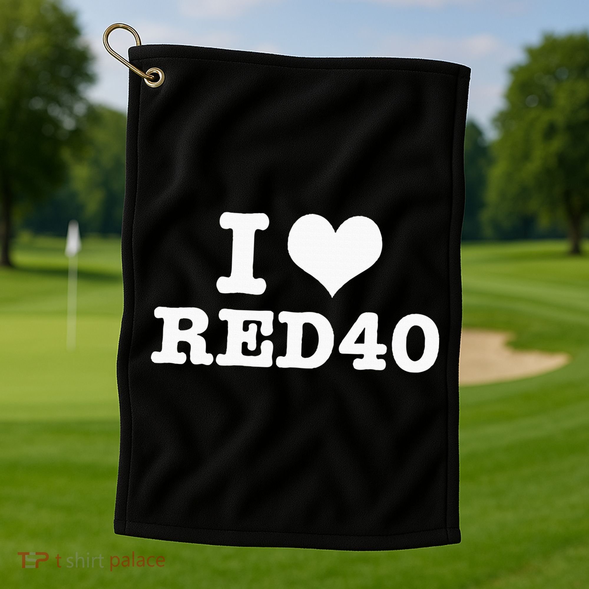 I Love Red 40 Golf Towel
