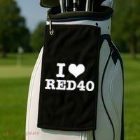 I Love Red 40 Golf Towel thumb 2