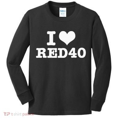 I Love Red 40 Kids Long Sleeve Shirt