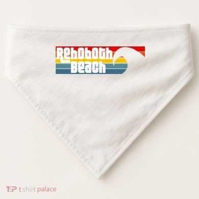 I Love Rehoboth Beach Delaware De Atlantic Wave USA-Made Doggie Bandana