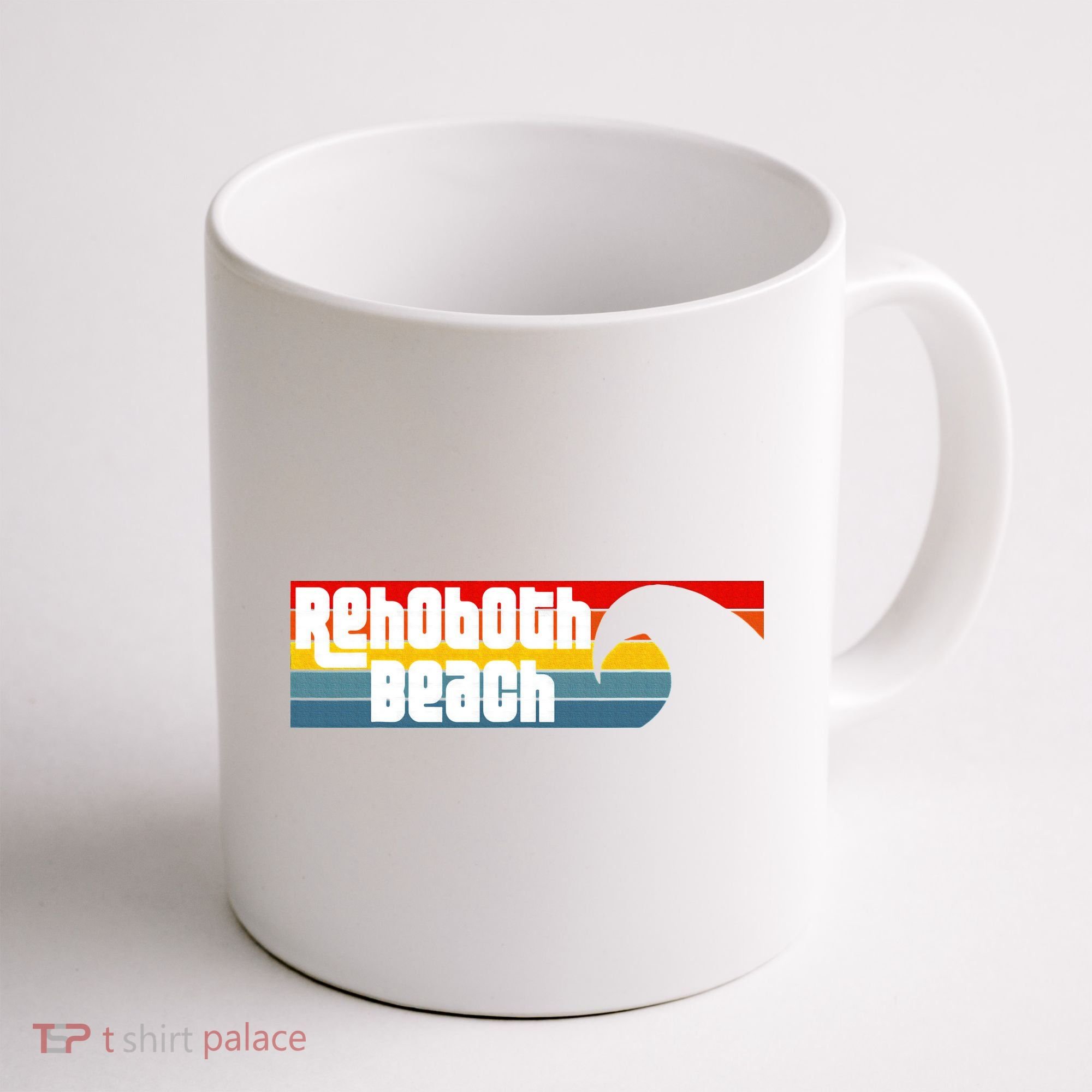 I Love Rehoboth Beach Delaware De Atlantic Wave Coffee Mug