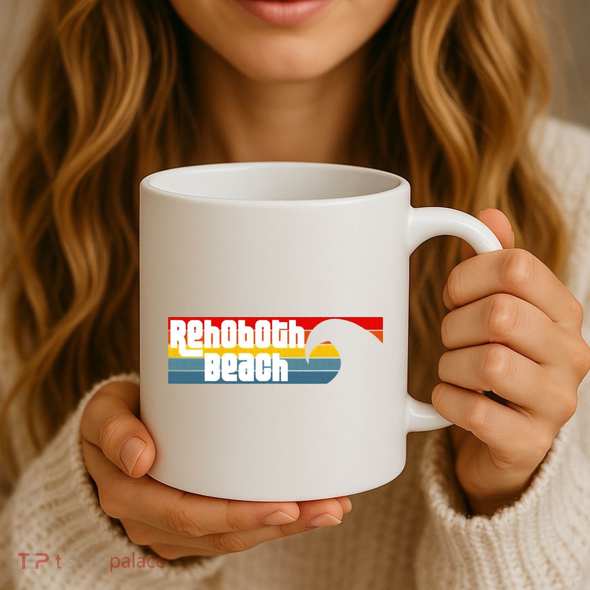 I Love Rehoboth Beach Delaware De Atlantic Wave Coffee Mug