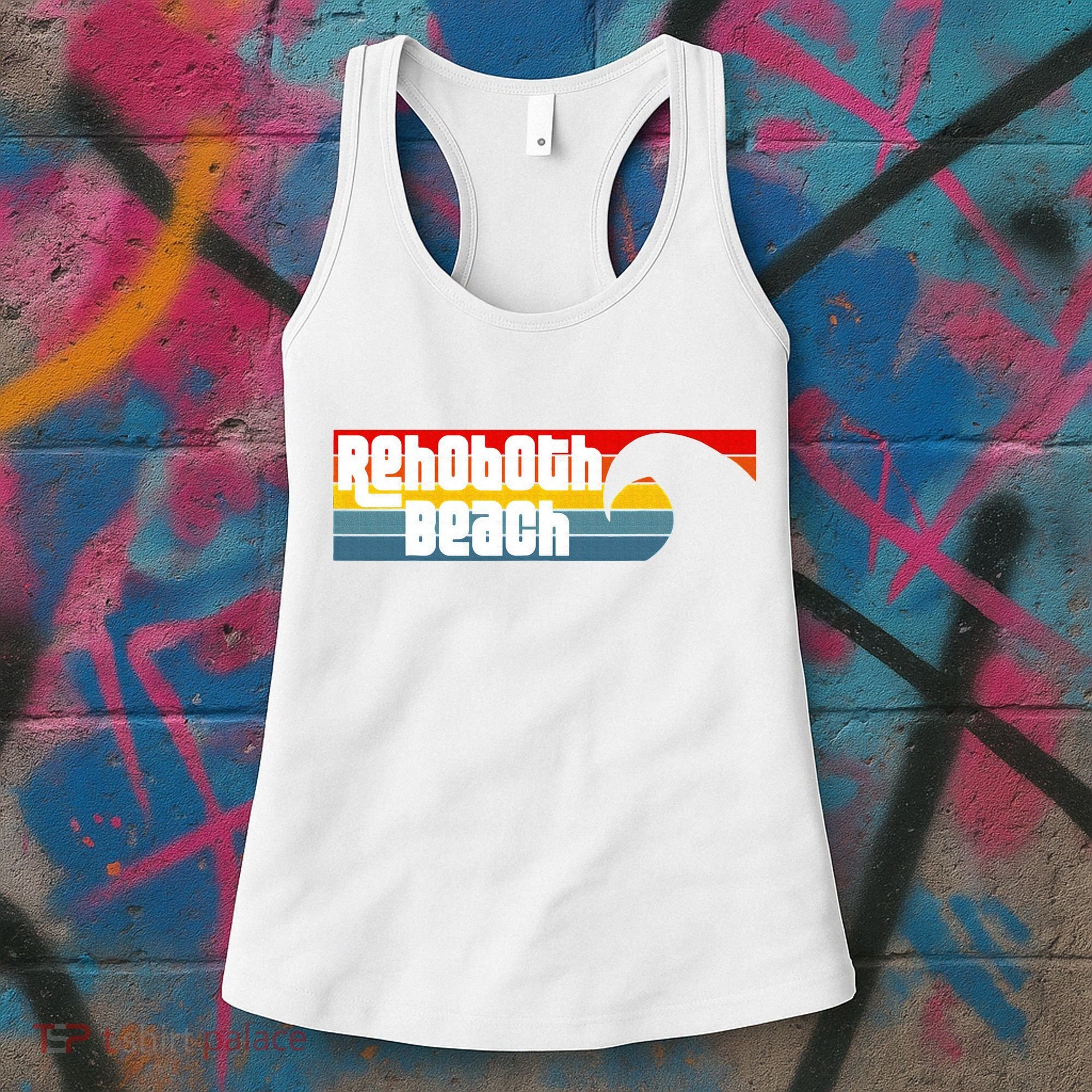 I Love Rehoboth Beach Delaware De Atlantic Wave Women's Tank Top
