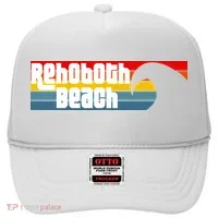 I Love Rehoboth Beach Delaware De Atlantic Wave Hat thumb 0