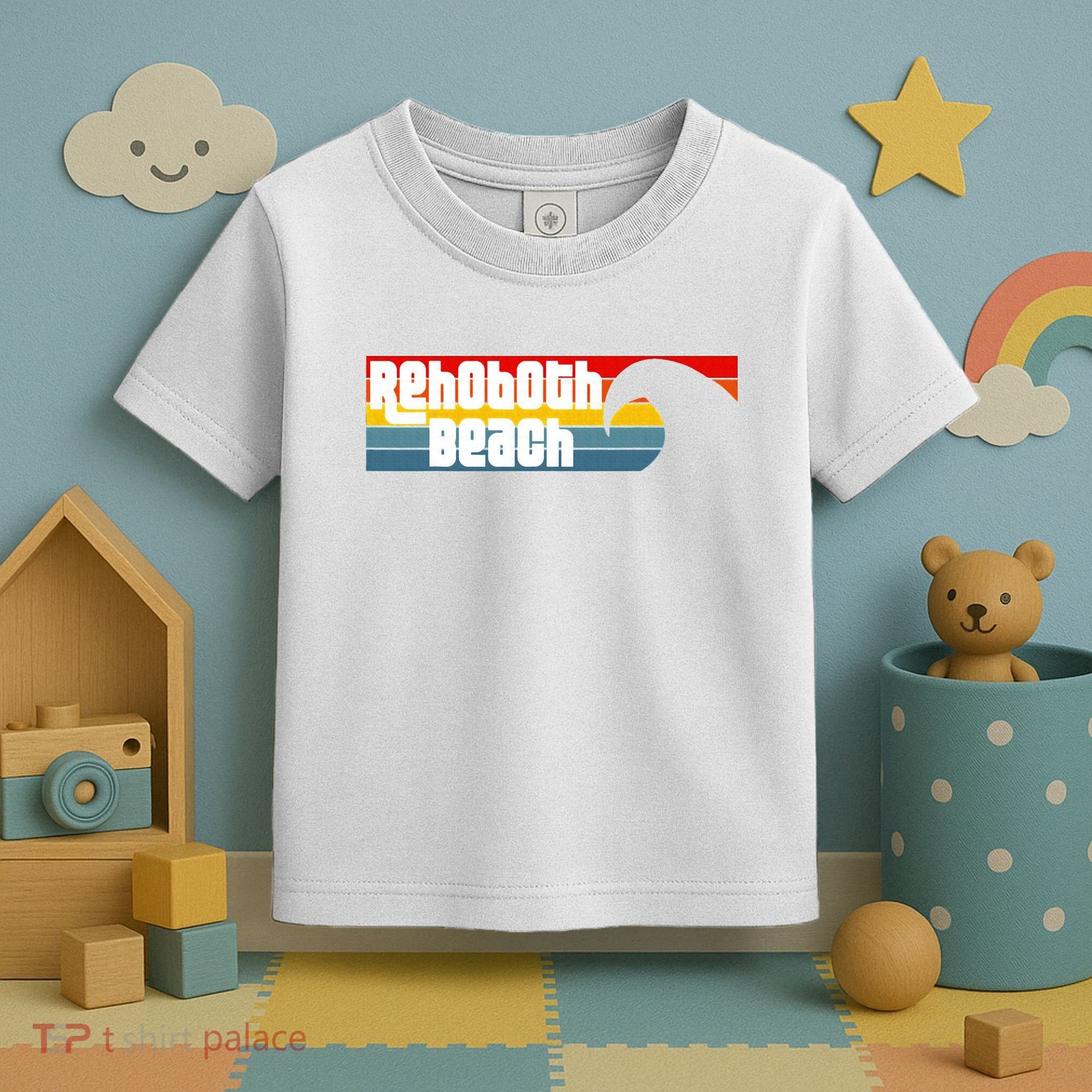 I Love Rehoboth Beach Delaware De Atlantic Wave Toddler T-Shirt