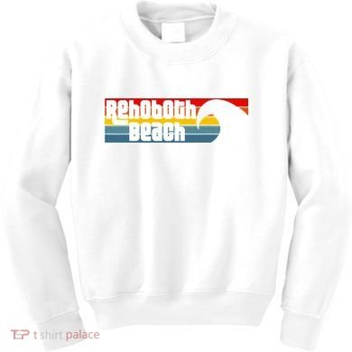 I Love Rehoboth Beach Delaware De Atlantic Wave Kids Sweatshirt