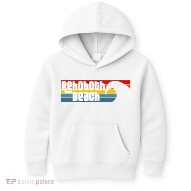 I Love Rehoboth Beach Delaware De Atlantic Wave Kids Hoodie