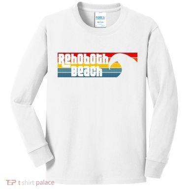 I Love Rehoboth Beach Delaware De Atlantic Wave Kids Long Sleeve Shirt