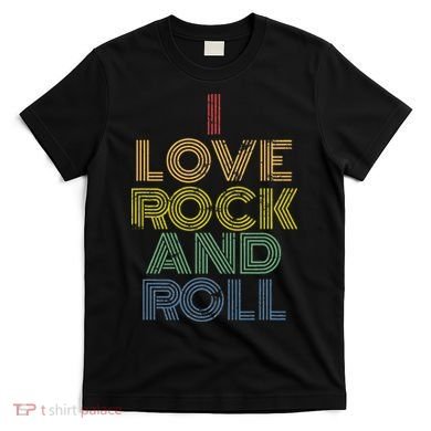 I Love Rock And Roll Distressed Rainbow 70s T-Shirt
