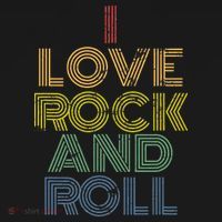 I Love Rock And Roll Distressed Rainbow 70s Baby Bodysuit thumb 2