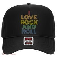 I Love Rock And Roll Distressed Rainbow 70s Hat thumb 0