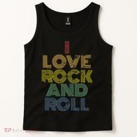 I Love Rock And Roll Distressed Rainbow 70s Tank Top thumb 2
