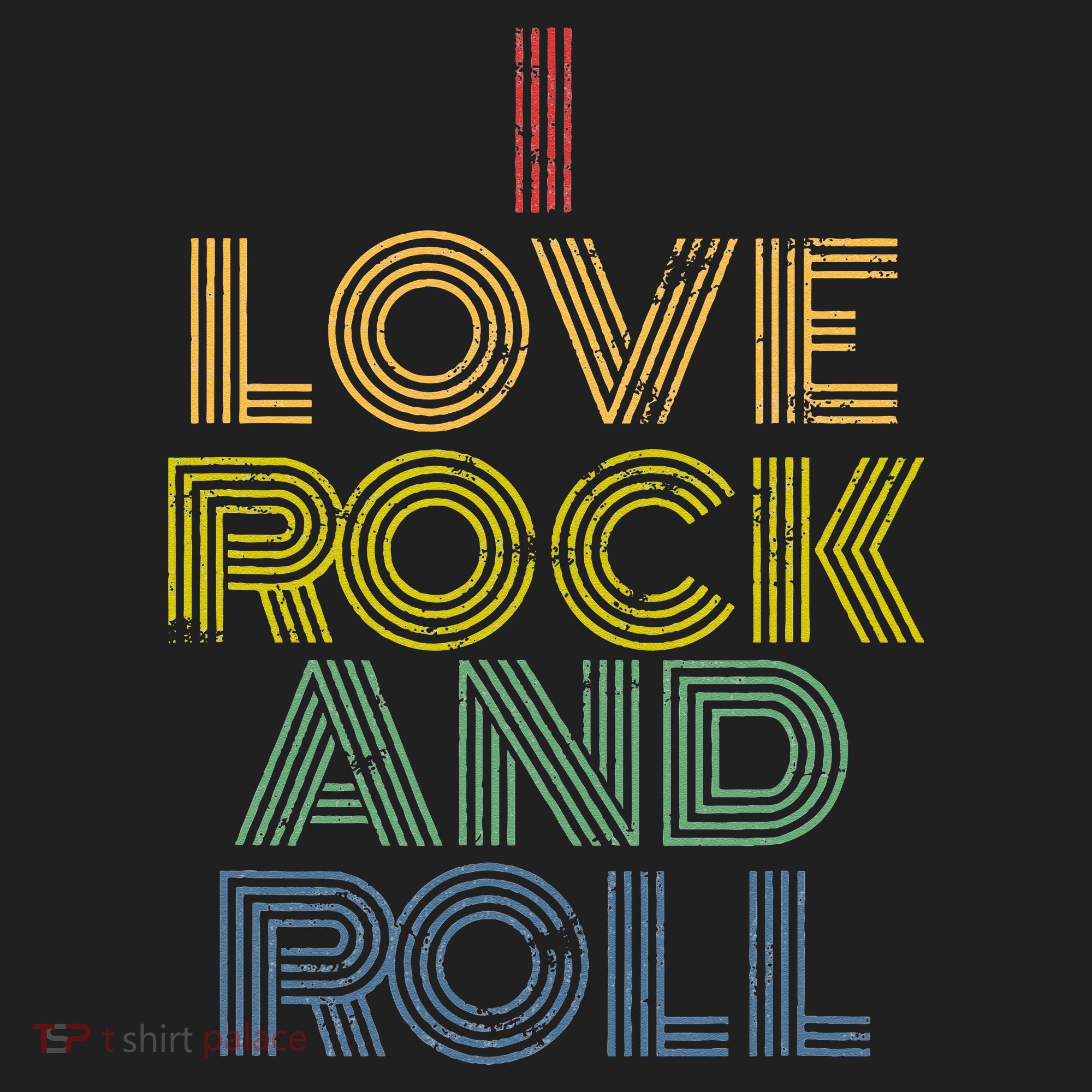 I Love Rock And Roll Distressed Rainbow 70s Kids Long Sleeve Plaid Pajama Set