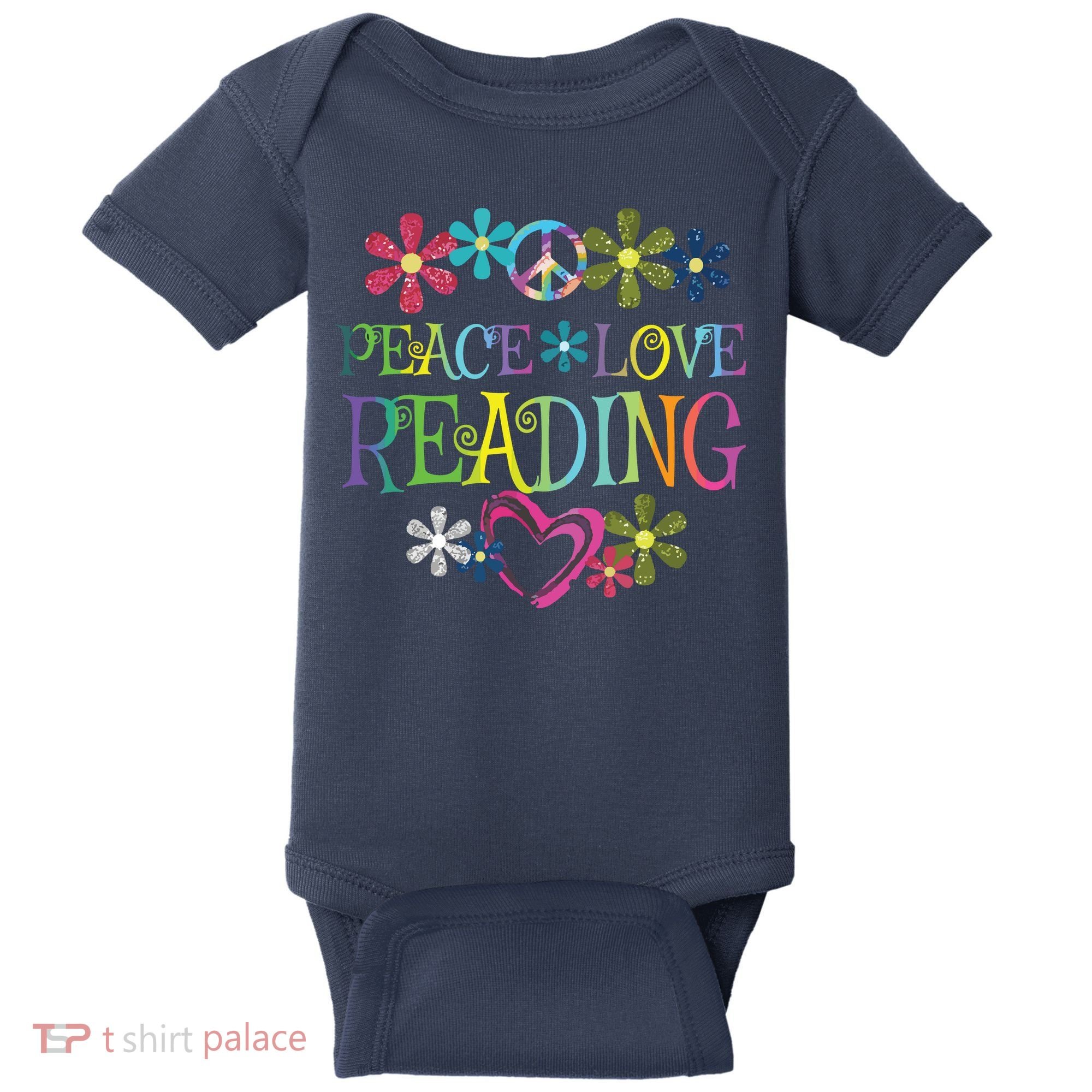 I Love Reading Shirt Book Lovers Gift Reading Club Baby Bodysuit