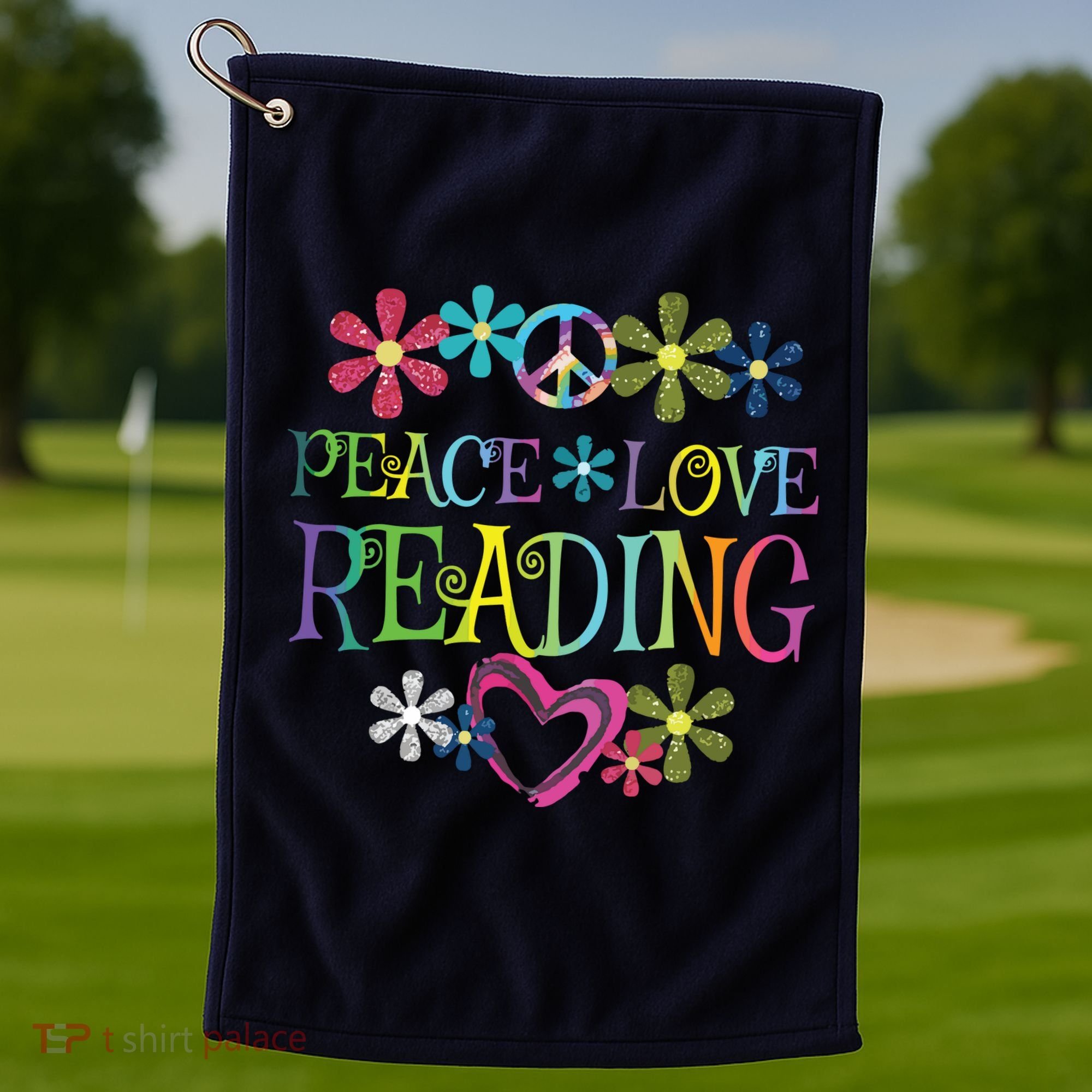 I Love Reading Shirt Book Lovers Gift Reading Club Golf Towel