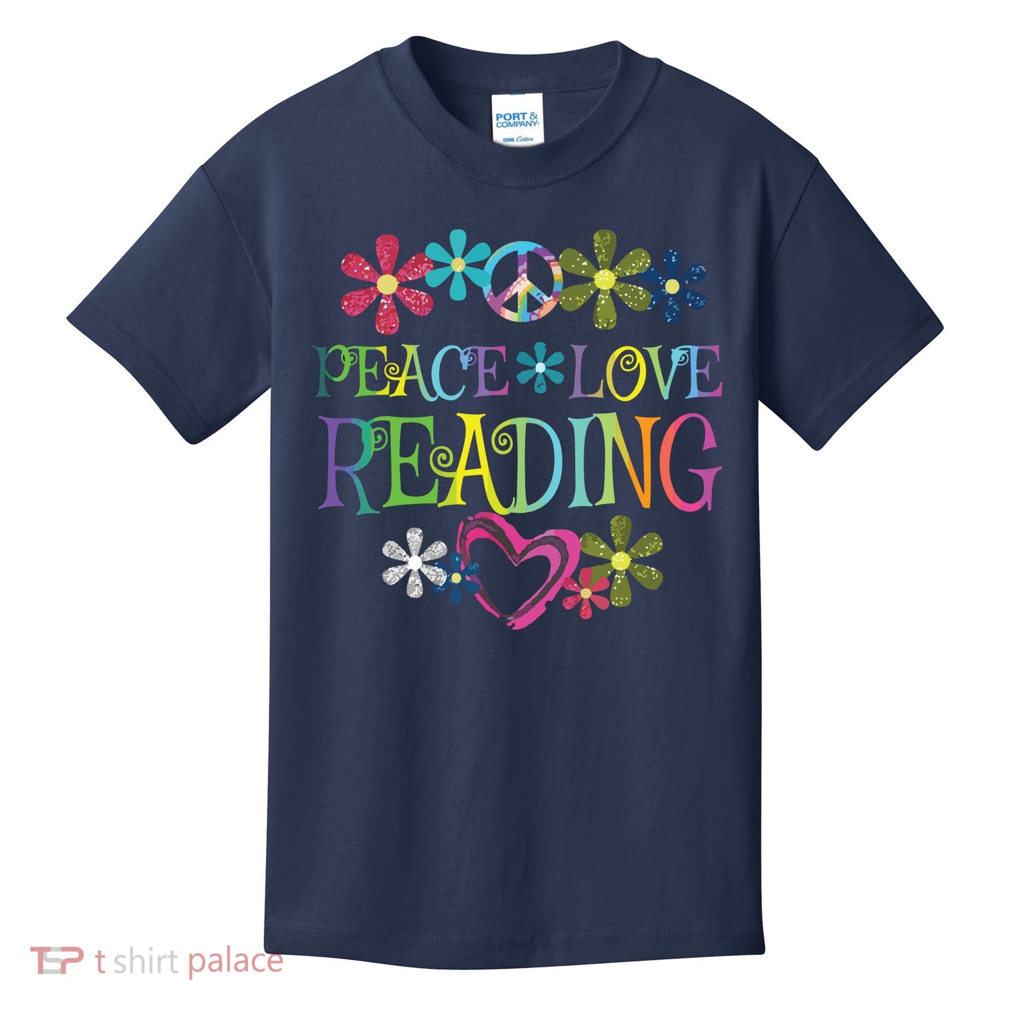 I Love Reading Shirt Book Lovers Gift Reading Club Kids T-Shirt