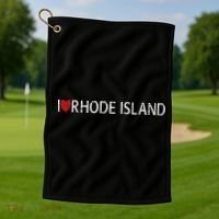 I Love Rhode Island Golf Towel thumb 1