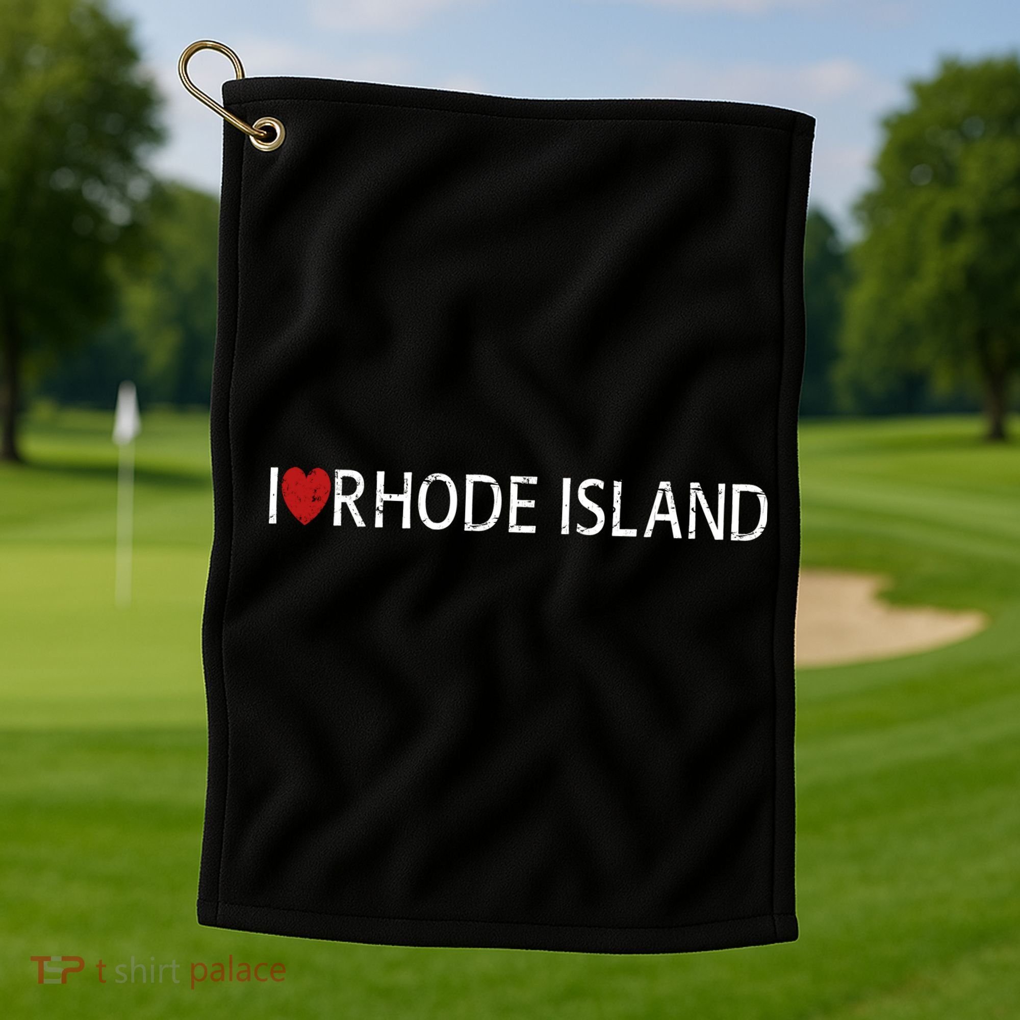 I Love Rhode Island Golf Towel