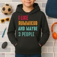 I Like Rummikub And Maybe 3 People Kids Hoodie thumb 2