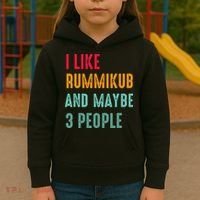 I Like Rummikub And Maybe 3 People Kids Hoodie thumb 3