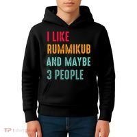 I Like Rummikub And Maybe 3 People Kids Hoodie thumb 4