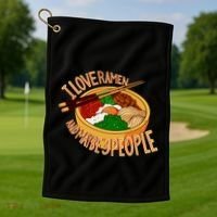 I Love Ramen Noodles And Maybe 3 People Golf Towel thumb 1