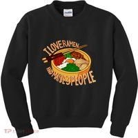 I Love Ramen Noodles And Maybe 3 People Kids Sweatshirt thumb 0