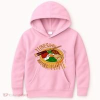 I Love Ramen Noodles And Maybe 3 People Kids Hoodie thumb 0
