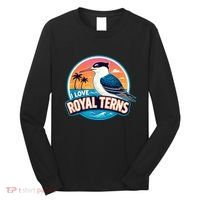 I Love Royal Terns Bird Watcher Sarasota Bradenton Beaches Long Sleeve Shirt thumb 0