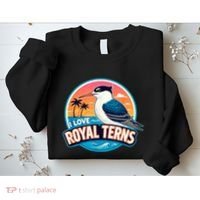 I Love Royal Terns Bird Watcher Sarasota Bradenton Beaches Sweatshirt thumb 2