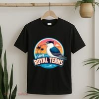 I Love Royal Terns Bird Watcher Sarasota Bradenton Beaches T-Shirt thumb 2