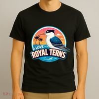 I Love Royal Terns Bird Watcher Sarasota Bradenton Beaches T-Shirt thumb 3
