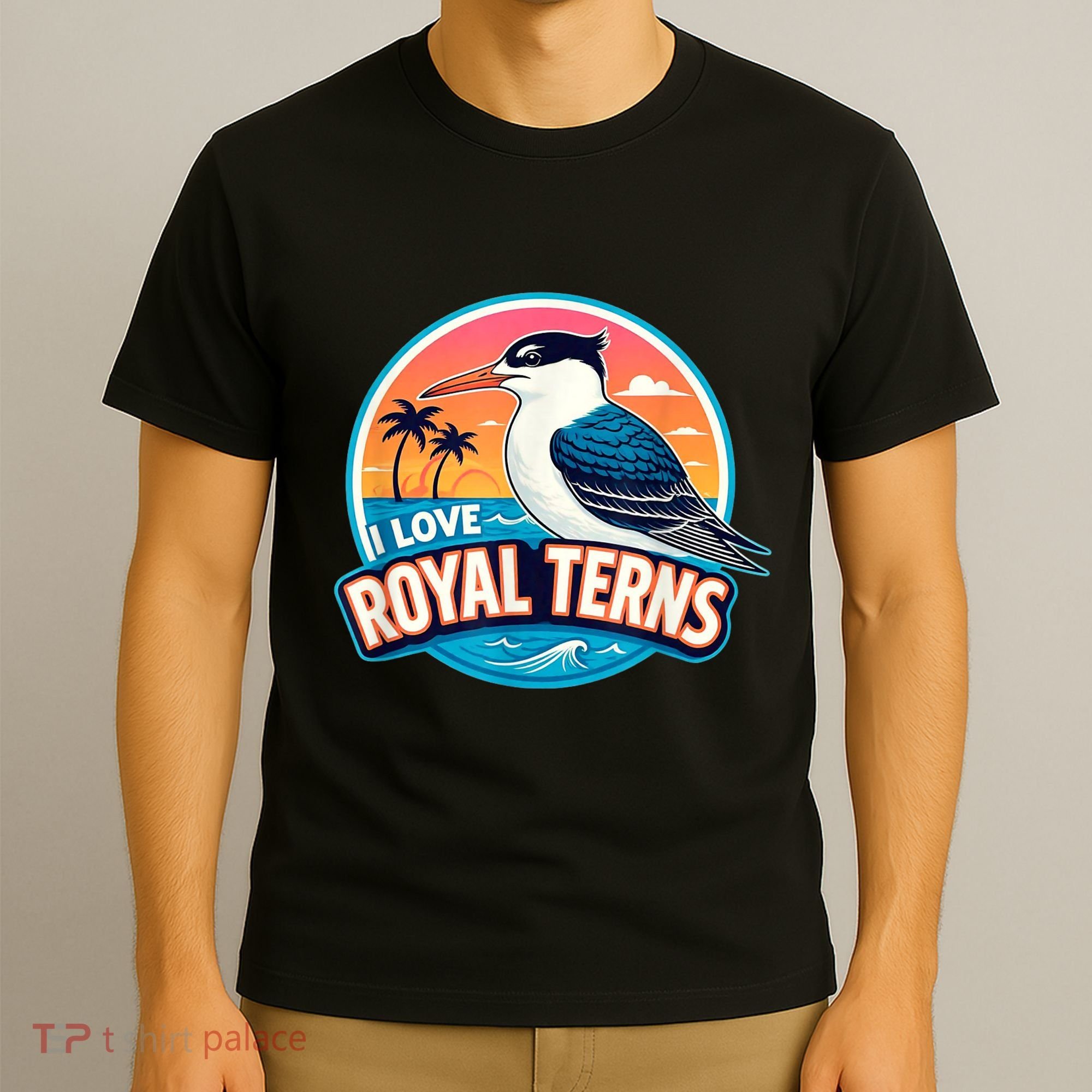 I Love Royal Terns Bird Watcher Sarasota Bradenton Beaches T-Shirt