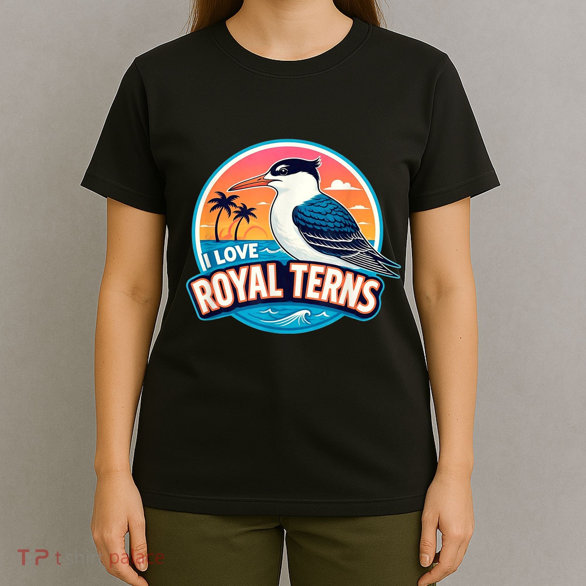 I Love Royal Terns Bird Watcher Sarasota Bradenton Beaches T-Shirt