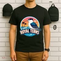 I Love Royal Terns Bird Watcher Sarasota Bradenton Beaches T-Shirt thumb 6