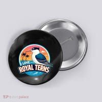 I Love Royal Terns Bird Watcher Sarasota Bradenton Beaches Button thumb 0