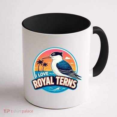 I Love Royal Terns Bird Watcher Sarasota Bradenton Beaches Coffee Mug back