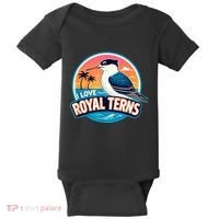 I Love Royal Terns Bird Watcher Sarasota Bradenton Beaches Baby Bodysuit thumb 0