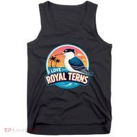 I Love Royal Terns Bird Watcher Sarasota Bradenton Beaches Tank Top thumb 0