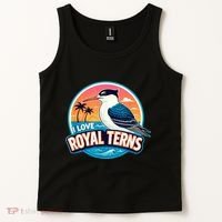 I Love Royal Terns Bird Watcher Sarasota Bradenton Beaches Tank Top thumb 2