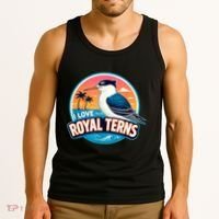 I Love Royal Terns Bird Watcher Sarasota Bradenton Beaches Tank Top thumb 3