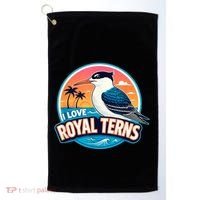 I Love Royal Terns Bird Watcher Sarasota Bradenton Beaches Golf Towel thumb 0