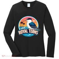 I Love Royal Terns Bird Watcher Sarasota Bradenton Beaches Women's Long Sleeve Shirt thumb 0
