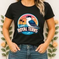 I Love Royal Terns Bird Watcher Sarasota Bradenton Beaches Women's T-Shirt thumb 2