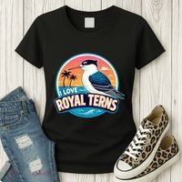 I Love Royal Terns Bird Watcher Sarasota Bradenton Beaches Women's T-Shirt thumb 3